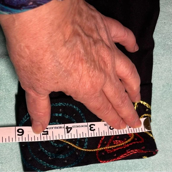 M Festive Colorful Waist Jacket. Detailing on front & cuff. 100% Cotton. - Picture 16 of 16